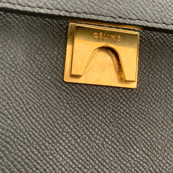 CELINE MINI BELT BAG IN BLACK GRAINED CALFSKIN - Picture 5 of 8